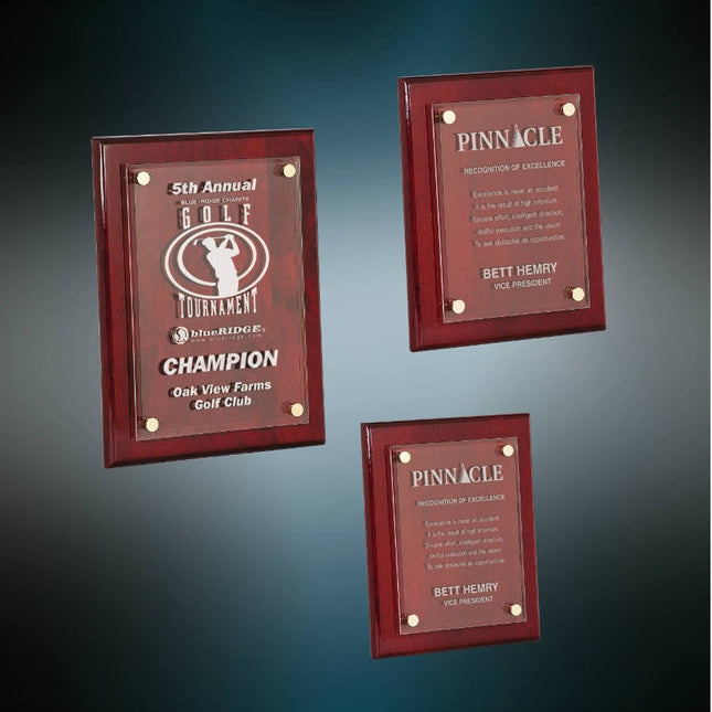Piano Finish Floating Glass Plaque