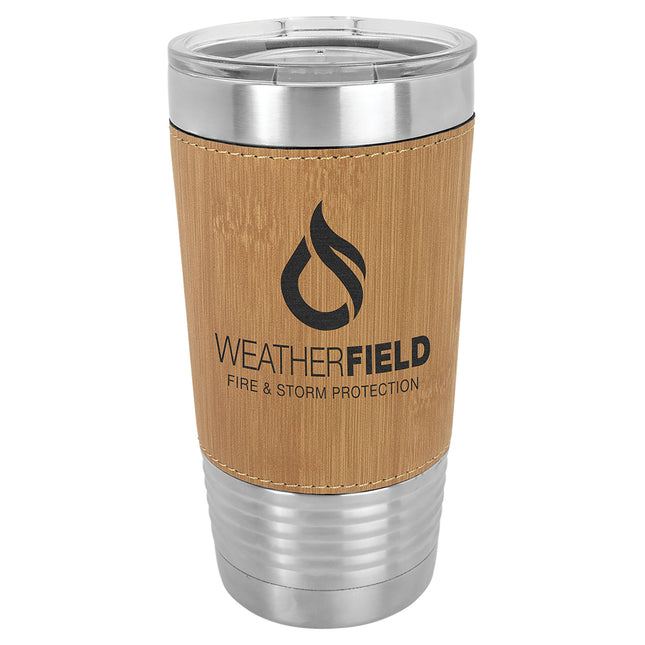 20 oz. Leatherette Tumbler W/ Slide Top