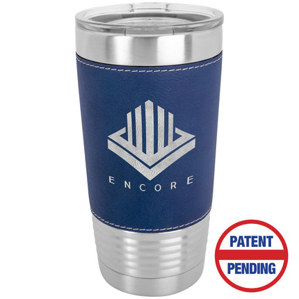 20 oz. Leatherette Tumbler W/ Slide Top