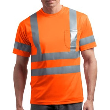 Cornerstone Unisex ANSI 107 Class 3 Short Sleeve Snag-Resistant Reflective T-Shirt CS408