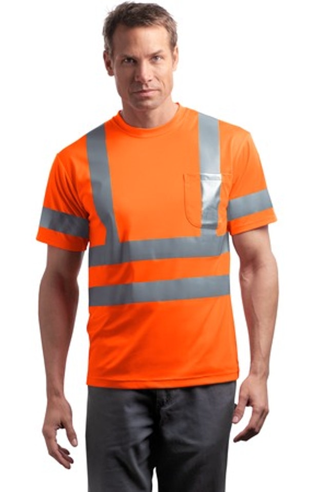 Cornerstone Unisex ANSI 107 Class 3 Short Sleeve Snag-Resistant Reflective T-Shirt CS408