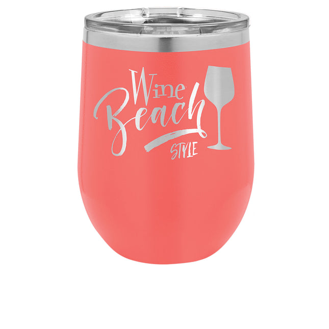 12 oz. Stemless Wine tumbler W/ Slide Top