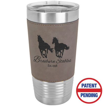 20 oz. Leatherette Tumbler W/ Slide Top