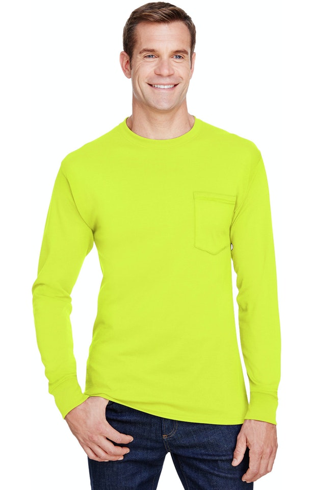 Hanes Adult Unisex Workwear Long-Sleeve Pocket T-Shirt W120