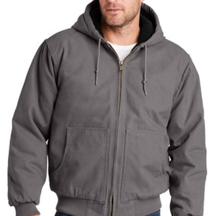Washed Duck Cloth Insulated Hooded Work Jacket CSJ41