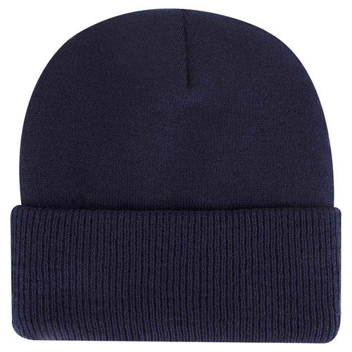 12" Classic Knit Beanie w/ Inside Fleece Lining & Rib Knit Cuff