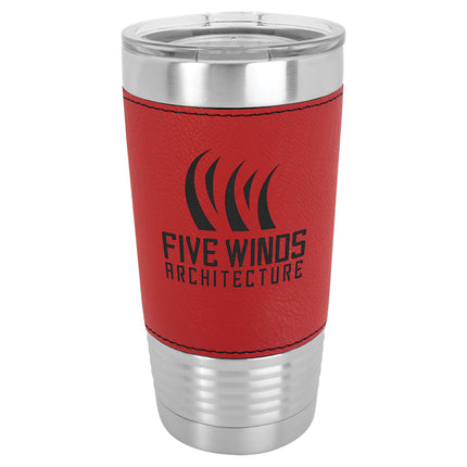 20 oz. Leatherette Tumbler W/ Slide Top