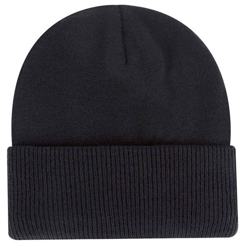 12" Classic Knit Beanie w/ Inside Fleece Lining & Rib Knit Cuff
